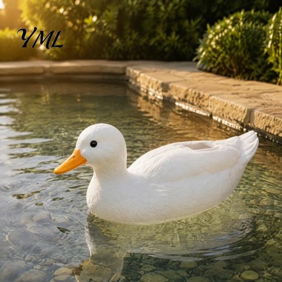 Solar Yard Decor for Walkways Floating Swan Garden Statue with Warm LED Lights, Waterproof Outdoor Pond Romantic Atmosphere Lighting Backyard
