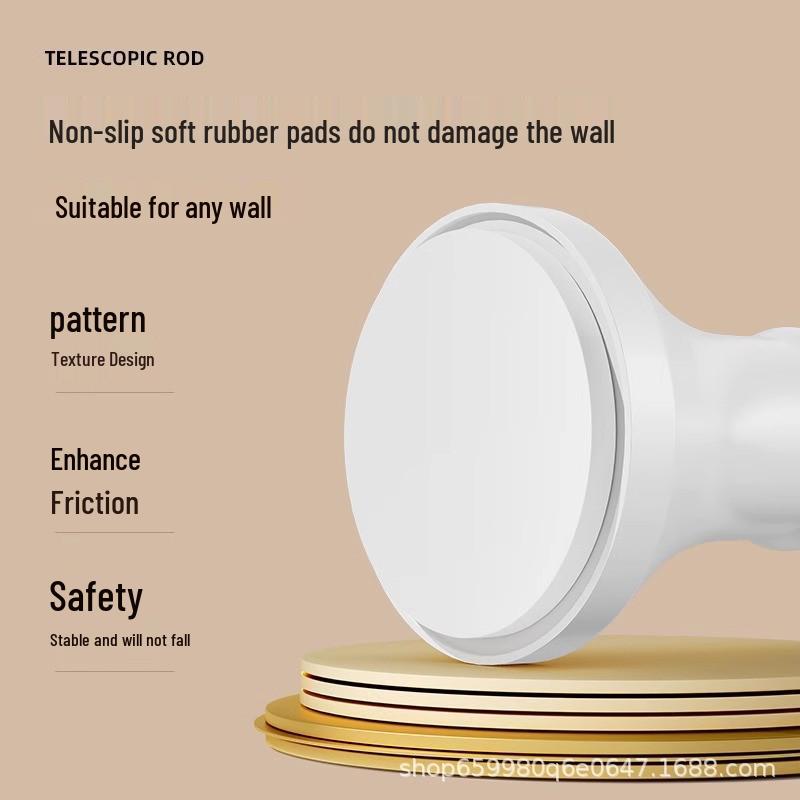 Römische Bohrfreie Teleskop-Gardinen- & Wäschetrocknungsstange mit Einzelhalterung