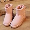 New leather snow boots women's fur integrated fleece thickened non-slip cotton shoes outdoor women's shoes