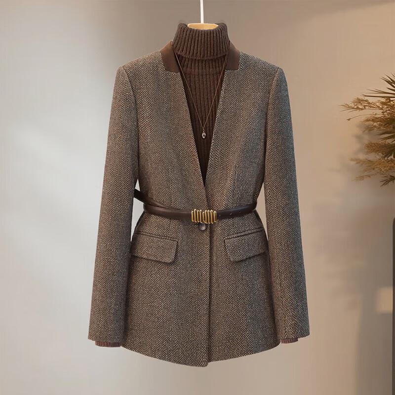 

Women s V-Neck Sheep Wool Blend Cardigan M