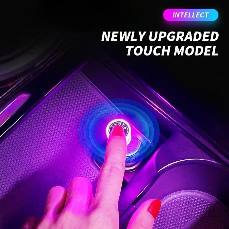 2025 Nouvelle Lumière d'Ambiance Mini Décoration Intérieure de Voiture Lumière Ambiante Pour Skoda Octavia Fabia Superb Kamiq Kodiak Yeti Karoq Octa