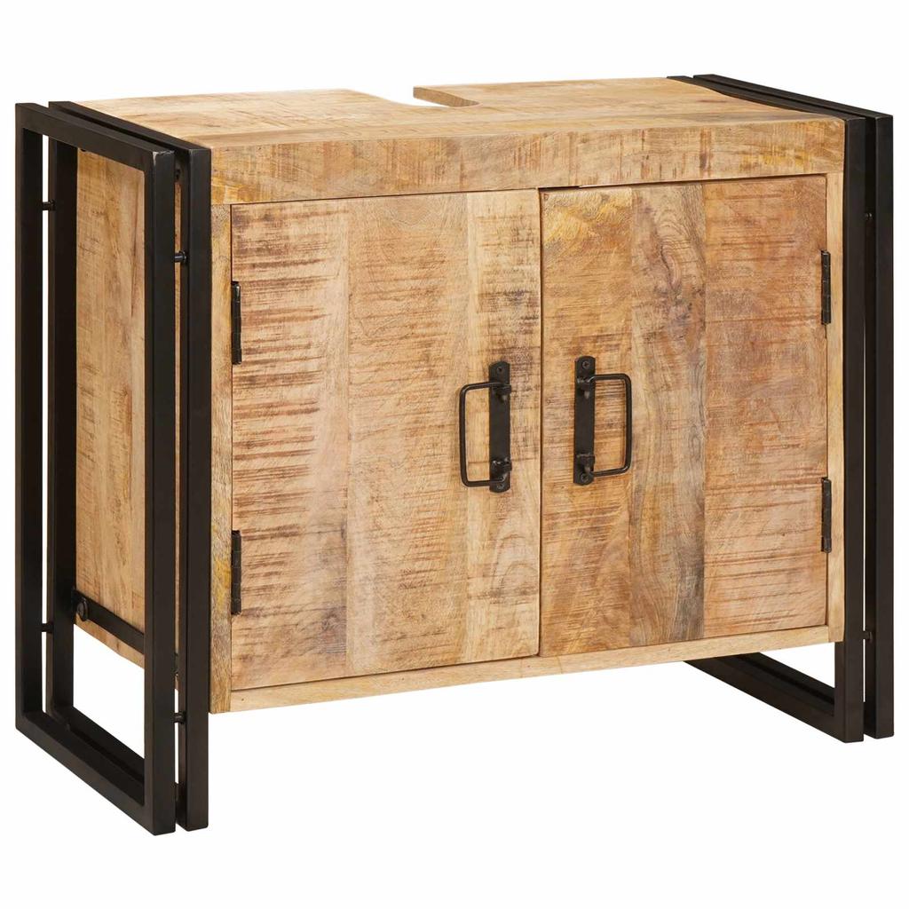 Washbasin Cabinet Brown 71 x 33 x 58 cm Solid Mango Wood