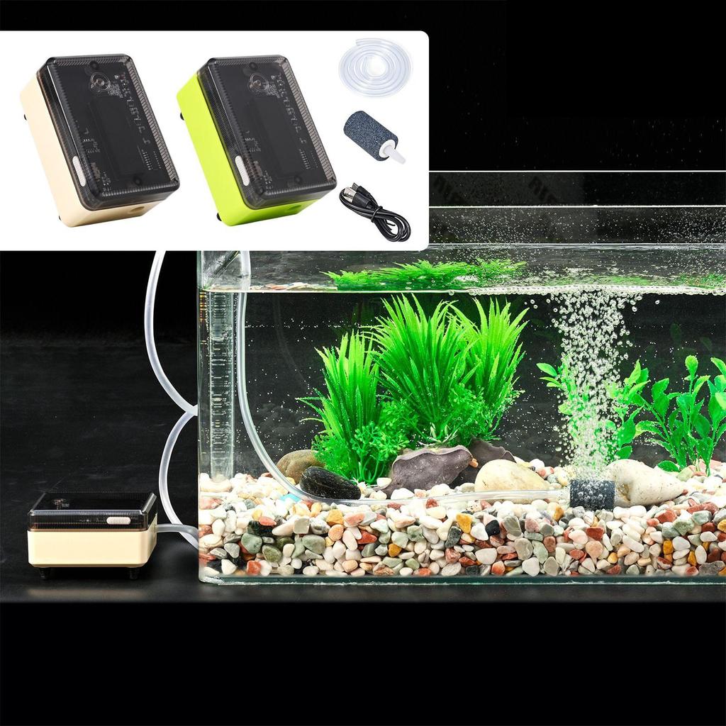 Silent Aquarium Oxygen Air Pump Fish Tank Rechargeable Air Volume High Power Oxygenator Air Compressor Aerator
