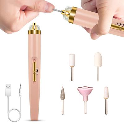 DJBS zestaw do manicure elektryczna wiertarka do paznokci akumulatorowa ładowarka USB z frezami LED do manicure i pedicure