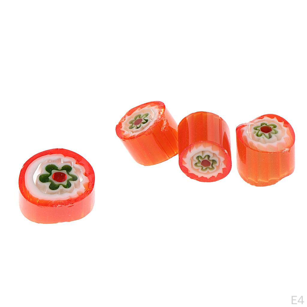 20g /Pack Millefiori Glass/ Fusing Glass Loose Beads - Crafts DIY With Fresh Color And Floral Design