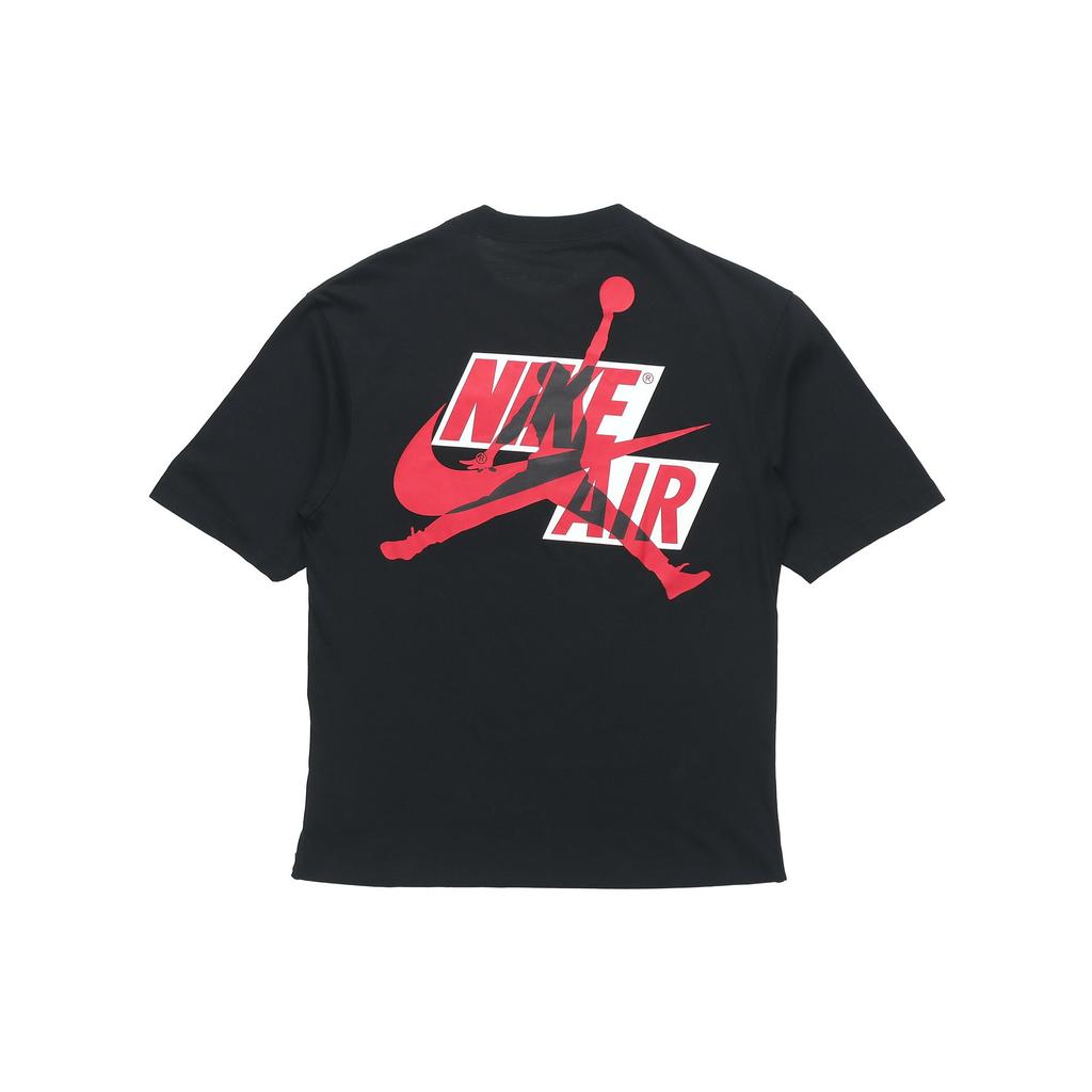 Jordan Camisetas para Hombre Cuello Redondo Negro Ajuste Recto Moderado CZ0595-010