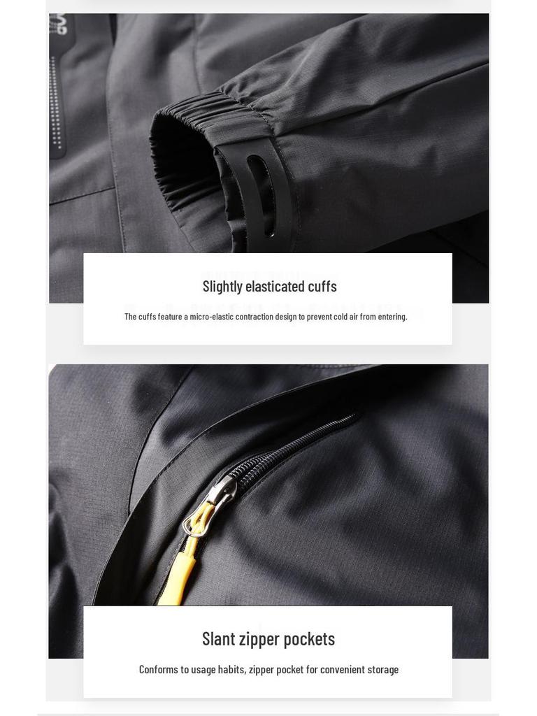 Men's 3-in-1 Outdoor Waterproof Workwear with Detachable Fleece Liner