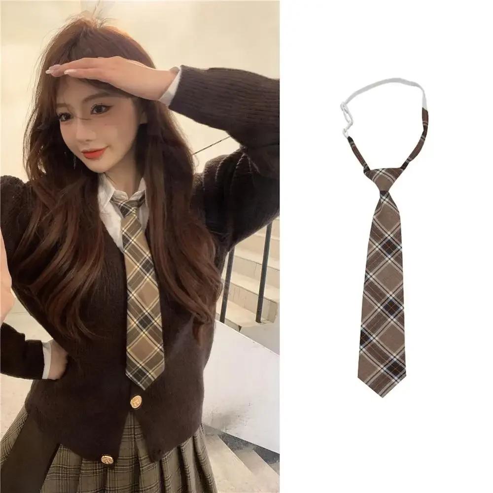 Women's JK  Tie Adjustable Colored Student Uniform Striped Grid Tie Suitable for Women's Fashion Accessories Creative JK Tie
