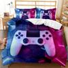 Gaming Duvet Cover Set Gamepad Headset Gaming Theme Bedding Set for Boy Teens Bedclothes Double Queen King Polyester Qulit Cover