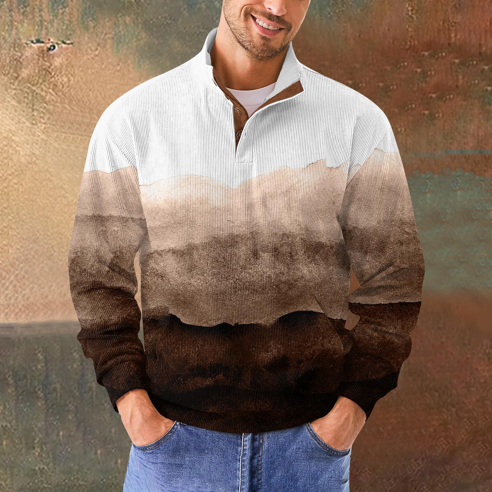 

Мужская повседневная толстовка в стиле ретро с градиентным принтом XXXL