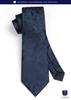 [HISDERN] Business-Krawatte und Einstecktuch Set für Herren, Marineblaues Paisleymuster, Stilvolle Krawatte für Hochzeiten, Vorstellungsgespräche, Aufnahmefeiern, Abschlussfeiern