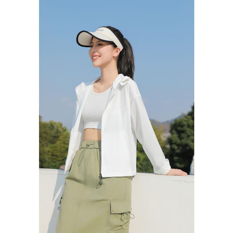Sunscreen Clothing Women's Summer Sense UV Protection Hooded Jacket Breathable Light Long Sleeve Casual Sunscreen Clothing