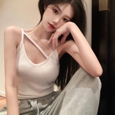 Sling Vest for Women with Hot Girls Sexy Base Shirt for Summer New Style Short Pure Student Top