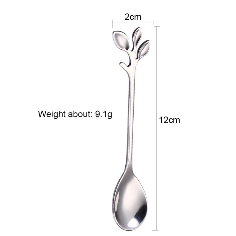Stainless Steel Coffee Spoon Christmas Gift Teaspoon Dessert Snack Scoop Ice Cream Dessert Mini Spoons Tableware Kitchen Tools