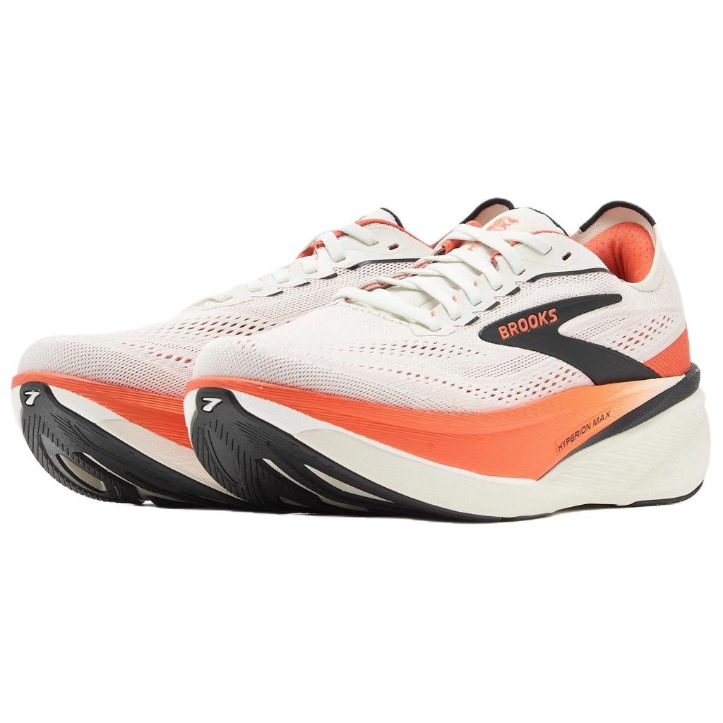 Brooks Hyperion Max 4 Professional Low-Top Running Shoes Men Sneaker White Orange 110498-1D-070