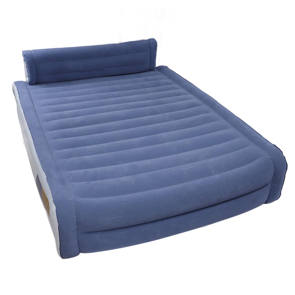 Inflatable Mattress Automatic Velvet Foldable Luxury Inflating Air Bed with Pump for Home Camping