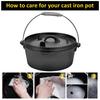 10 Quart Cast Iron Dutch Oven Pre-Seasoned Pot With Lid Lifter Handle, Casserole