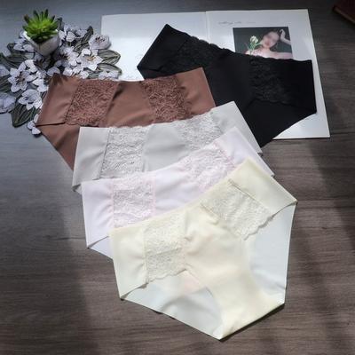 Damen Spitzenunterwäsche, nahtlos, niedrige Taille, weich, dehnbar, No-Show-Bikini-Höschen, unsichtbare Slip-Unterhose