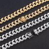 Personalized Hip Hop Real Gold Plated Jewelry 13mm Wide Iced Out Baguette CZ Cuban Link Chain Bracelet for Men