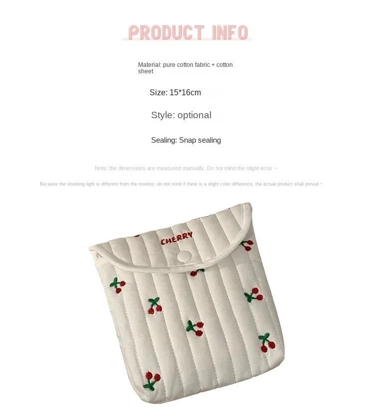 Śliczne podpaski higieniczne, woreczek do przechowywania ręczników menstruacyjnych, przenośny mini woreczek do przechowywania tamponów dla uczniów