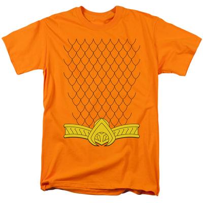 Justice League Of America Neues Aqua Kostüm Herren T-Shirt Orange Offiziell Lizenziert