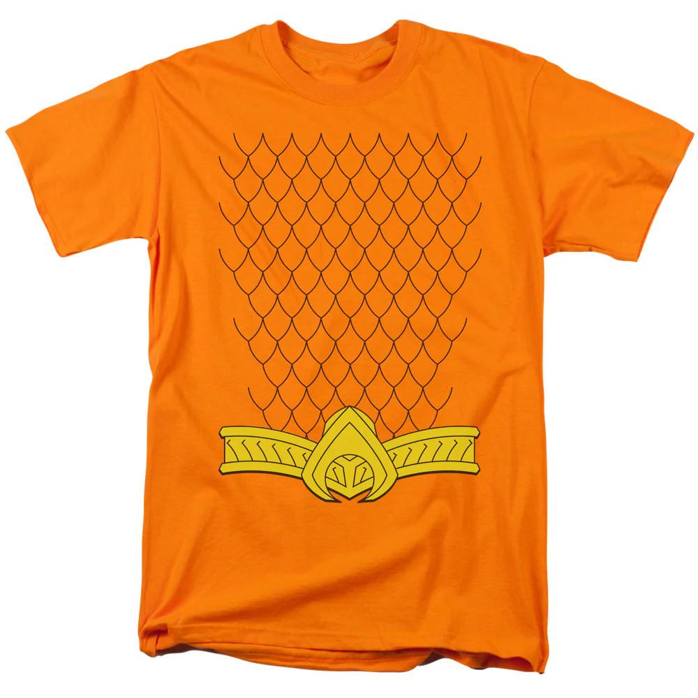 

Justice League New Aqua Uniform Mens T Shirt Orange M