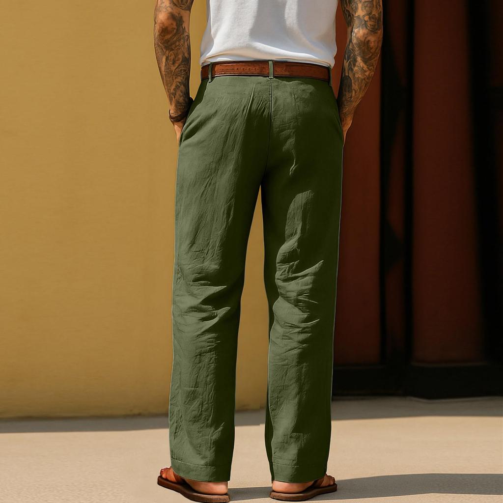 Men's Sports And Leisure Cropped Straight Leg Pants