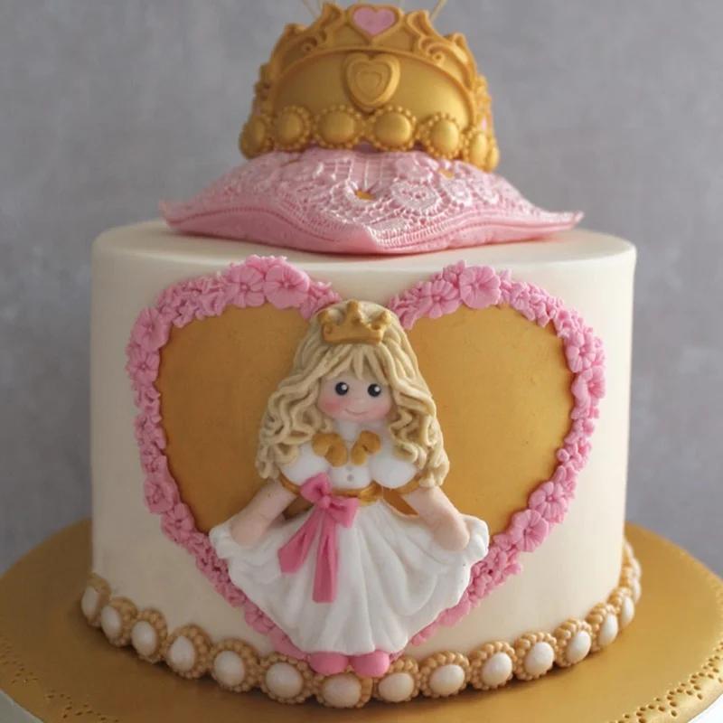 Molde de Silicona para Modelado de Princesa Heredera Molde para Moldeo de Silicona Pastel Caramelo Decorativo Caramelo Molde de Proceso Herramienta Molde de Chocolate