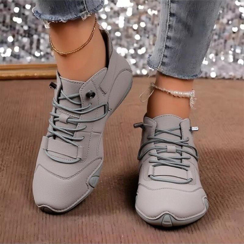 Women's Lace Up High Top Shoes Breathable Fashionable Soled Shoes Outdoor Walking Waterproof Multifunctional Women's Bare Boots
