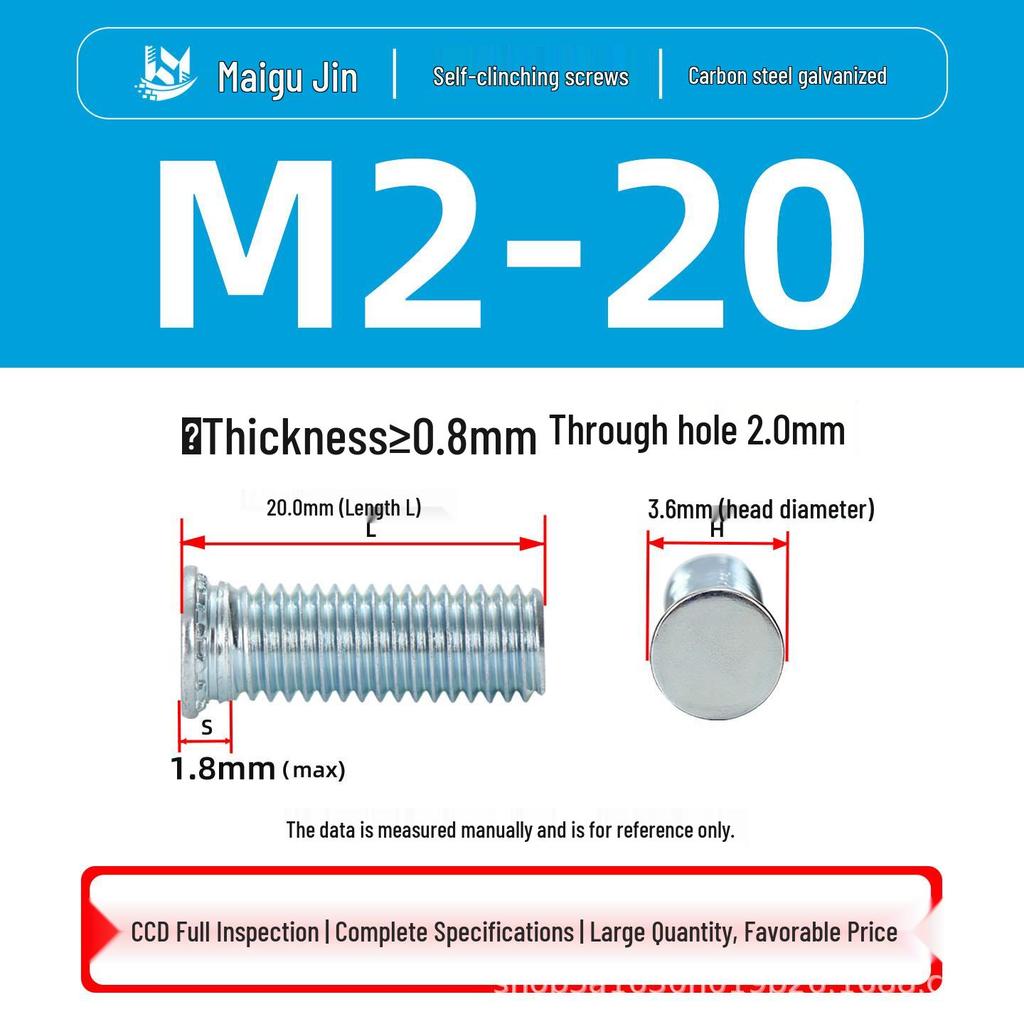 Flat Head Carbon Steel Galvanized Rivet Nuts FH-M2 to M10 - Free Shipping