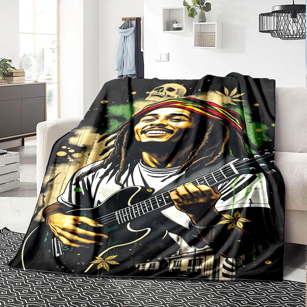 Bob Marley Blanket Soft Warm Cozy Great for Bed Couch Office Chair for All Seasons Modern Perfect Gift for Relatives and Friends