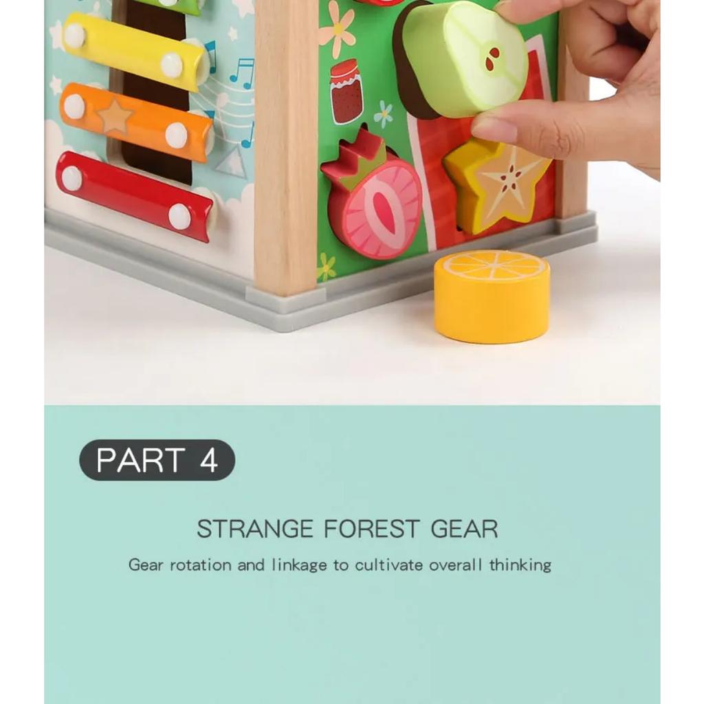 Montessori Wooden Children's Toys Multifunction Beaded Treasure Box Preschool Baby Building Blocks Early Education Kids Toys