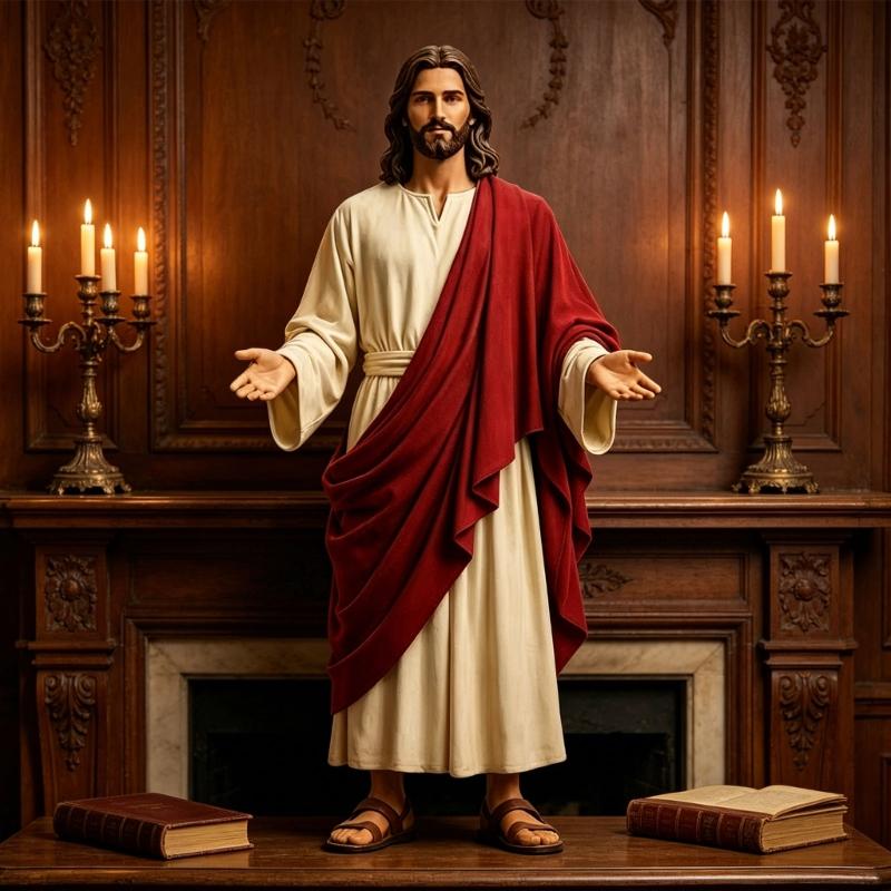 Scultura in Resina di Cristo con Texture Realistica per Collezionisti Fedeli Statua di Cristo per Sala di Preghiera
