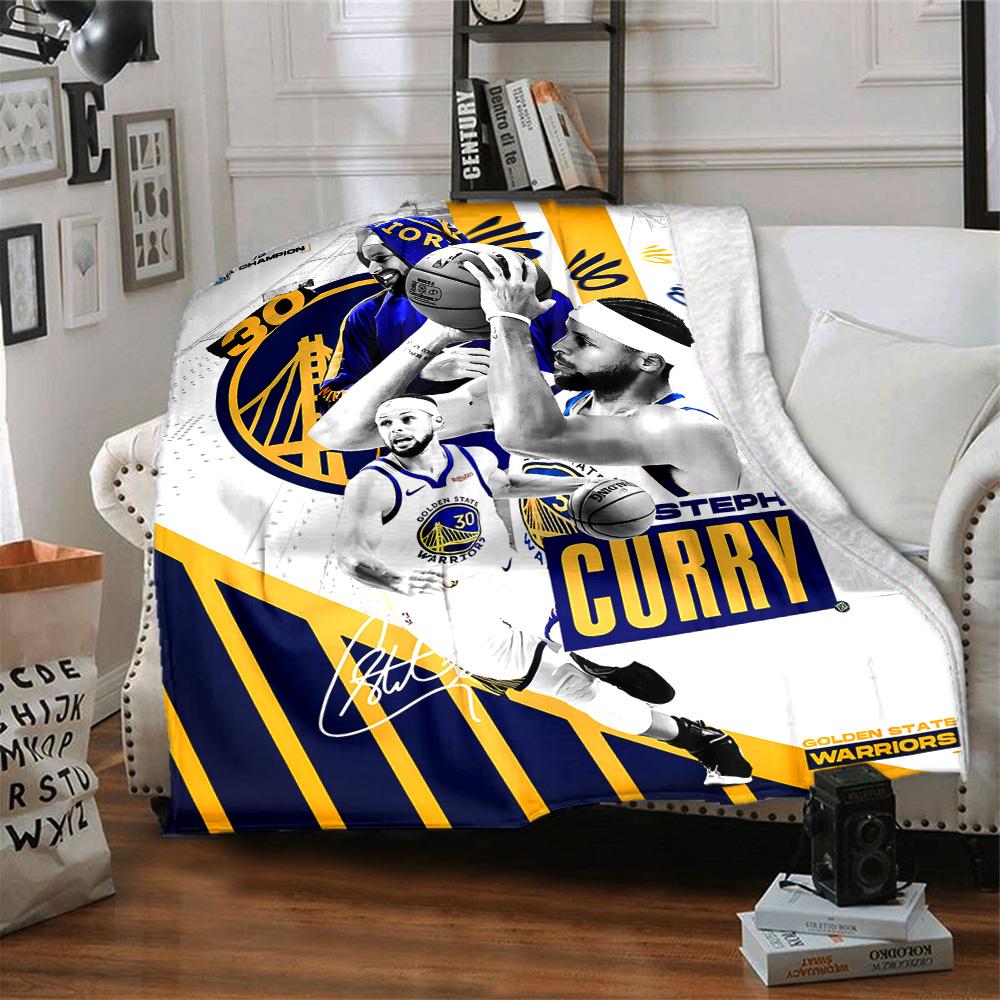 Golden State Warriors Curry Blanket Soft Warm Cozy Suitable for Picnics Livingroom Couch Four Seasons Universal Modern Gifts For Family Or Friends