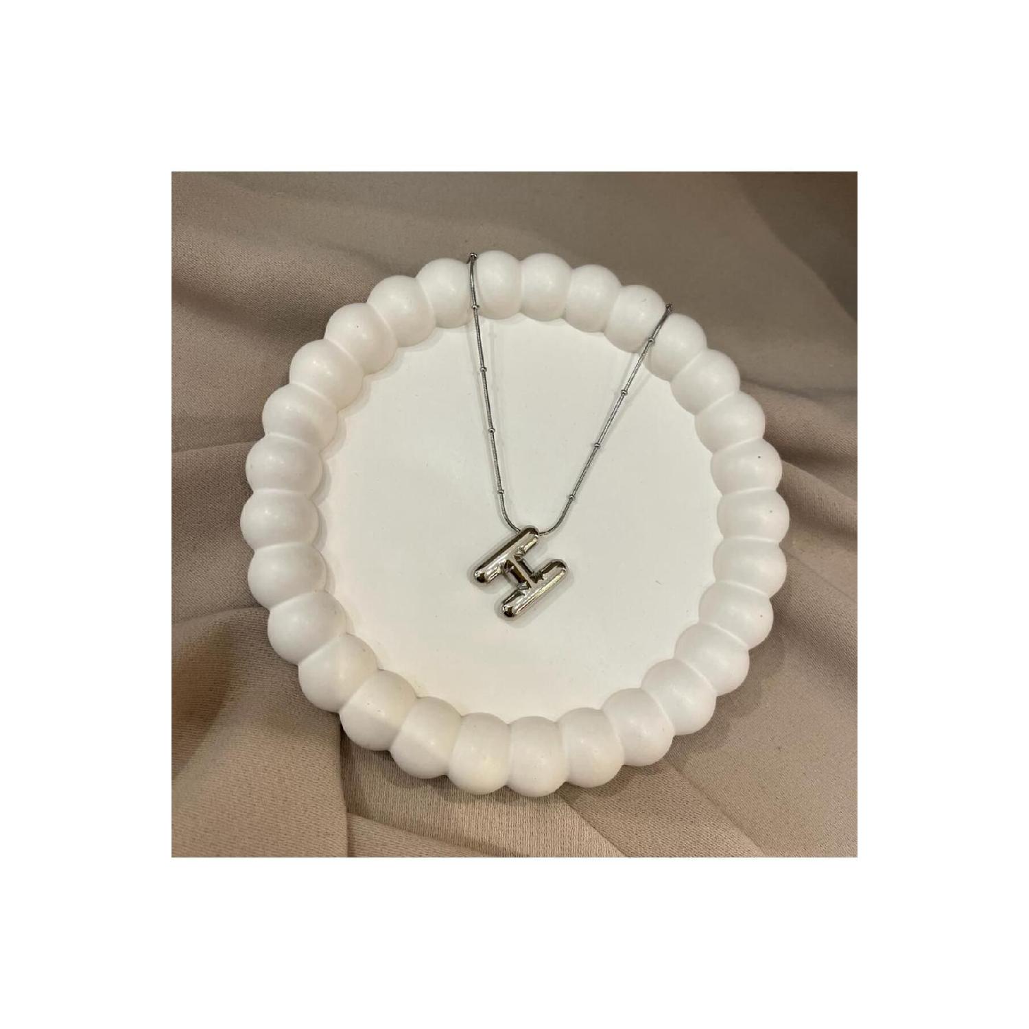 

Steel Large Balloon Letter Necklace чистий