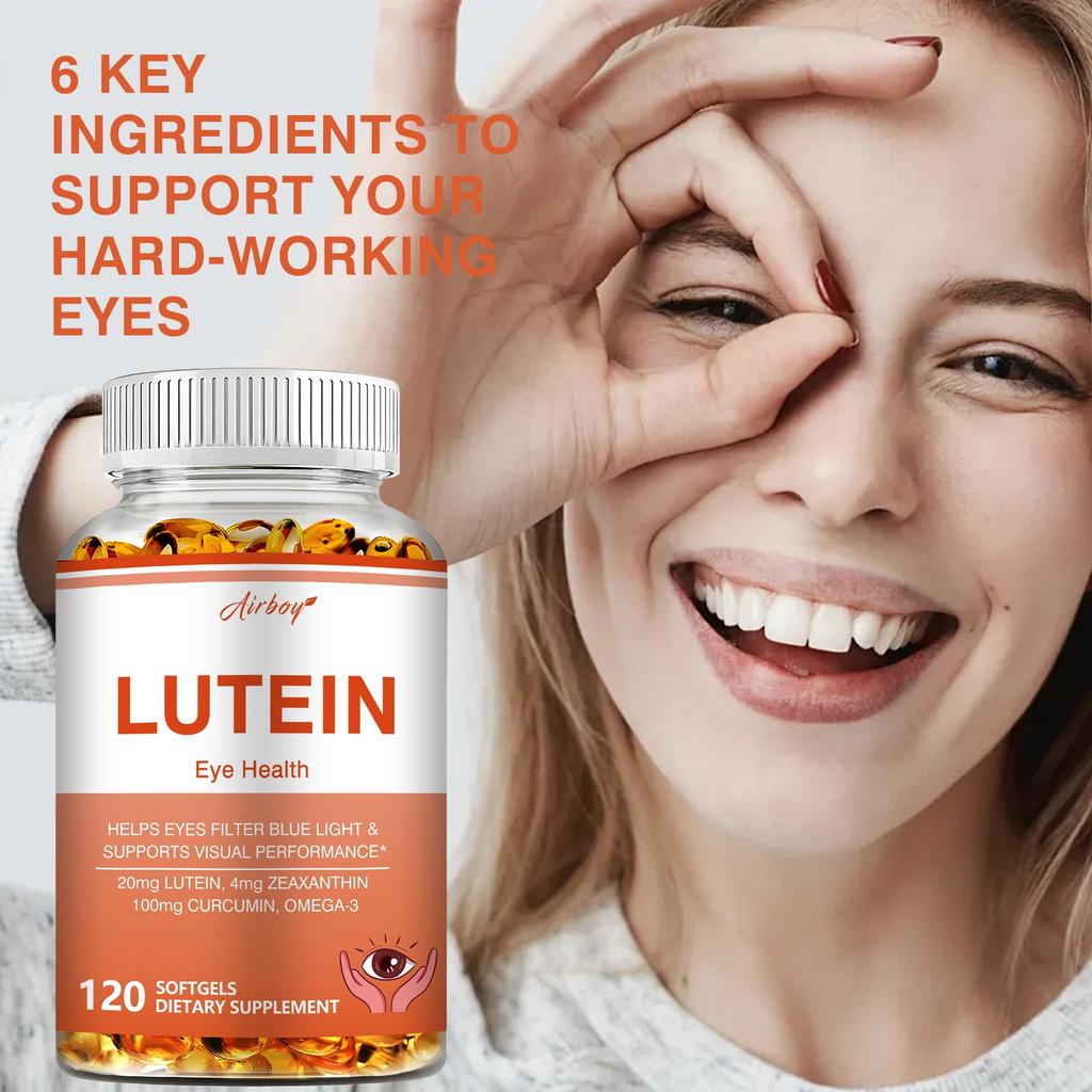 Airboy Eye Care Capsules contain lutein and fish oil to maintain eye health and visual performance.