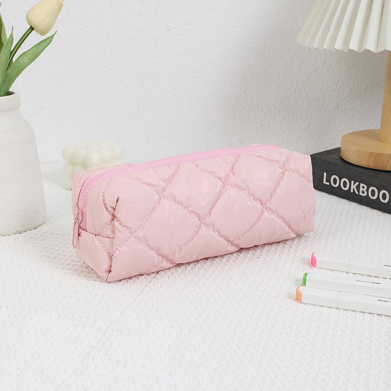 Простой однотонный пенал для карандашей для школьников — фото 8