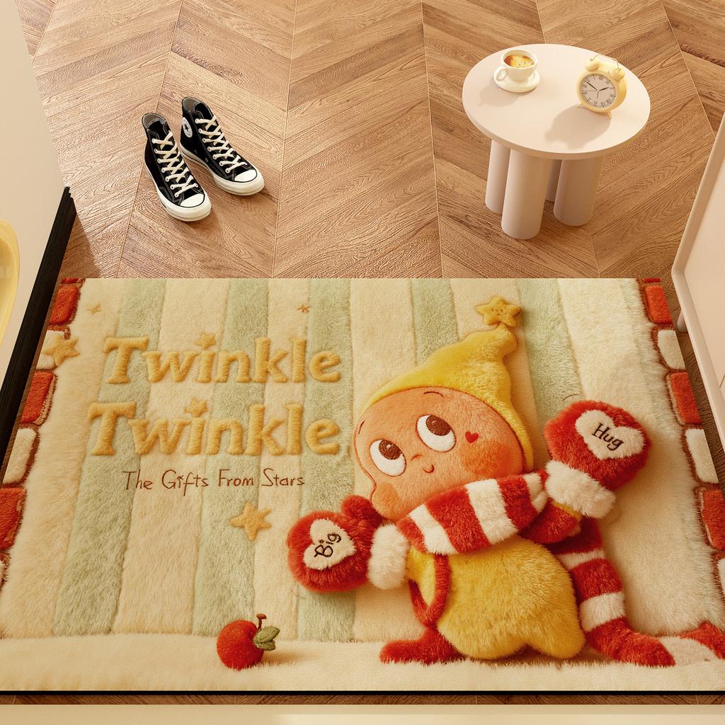 New Year Of The Horse Wool Wind Door Floor Mat Diatom Mud Floor Mat New Year'S Floor Mat Non-Slip Red Carpet Batch