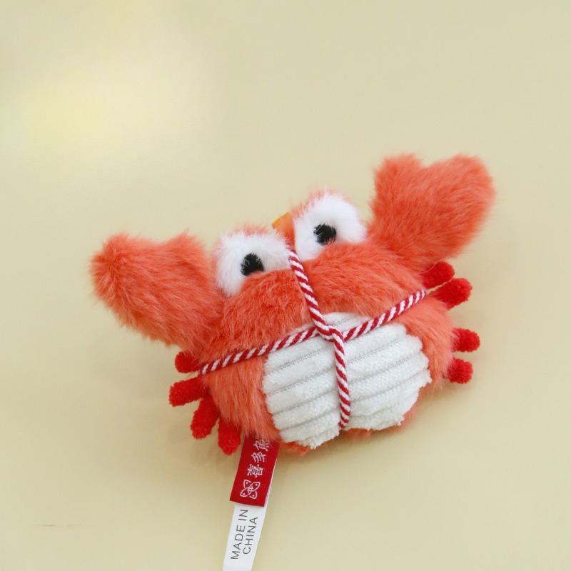 Cat Mint Cat Toy Fur-Real Crabs, Lobsters, Self-Entertaining Chew Toy with Sound Bell for Cleaning Teeth