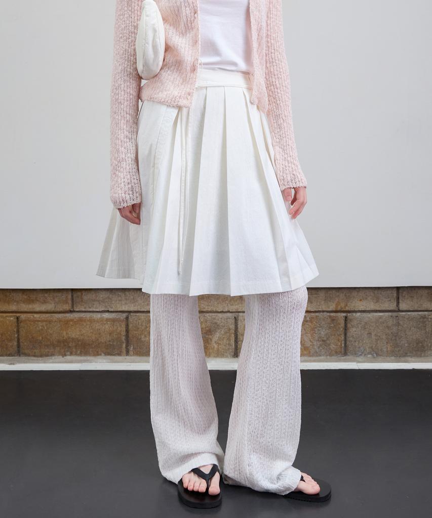 Leuba Crispy Pleated Skirt - Off White
