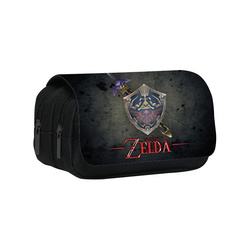 Zelda Legend Double-Layer Pencil Case: King's Tear Design for School Students