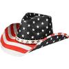 American Flag Western Cowboy Style Jazz Hat Retro Fashion Western Cowboy Hat Outdoor Travel Hat Casual