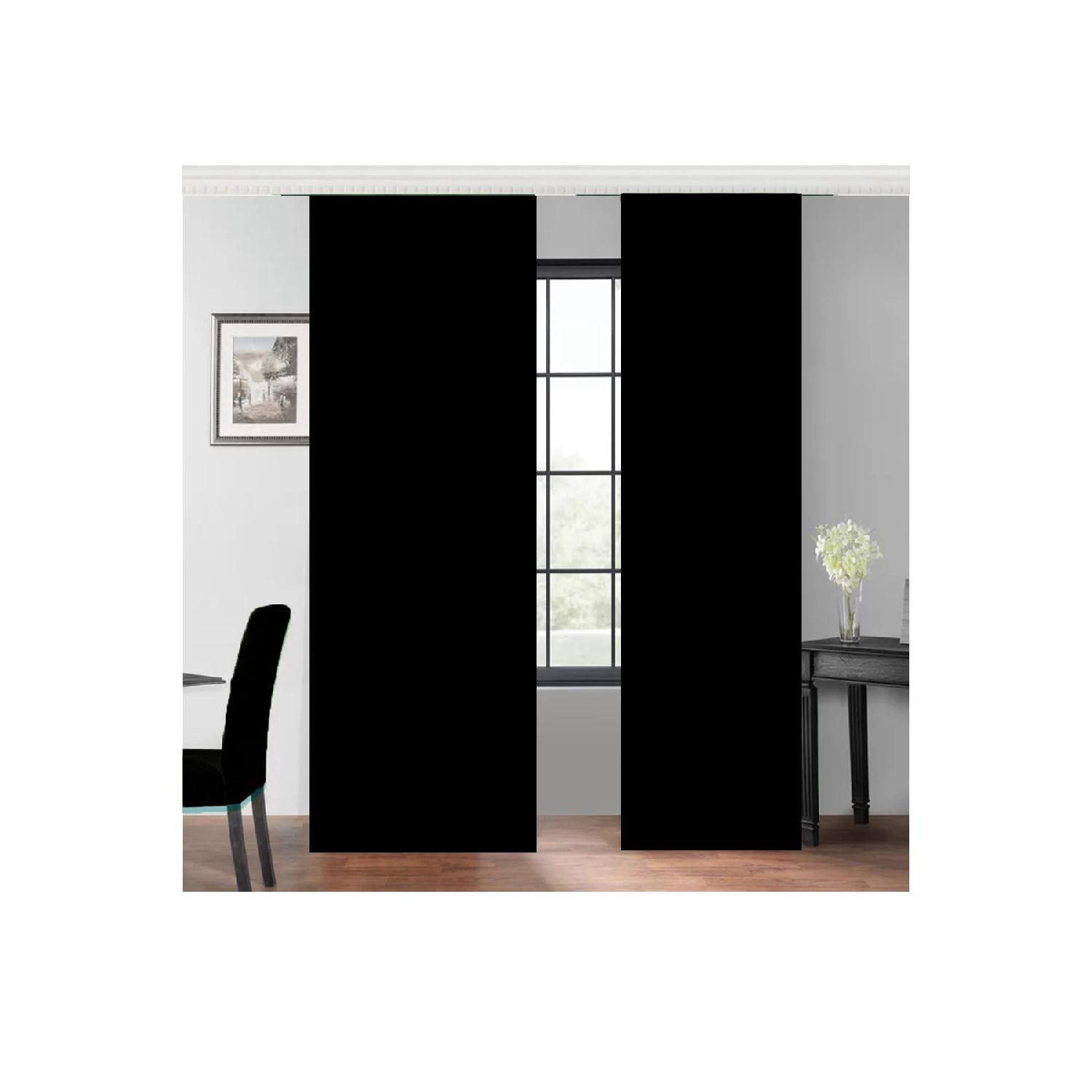 

Бархатные соты с текстурой на черном фоне, ворсовые шторы без плоских простроченных деталей Extrarafor Shirony 70 x 260