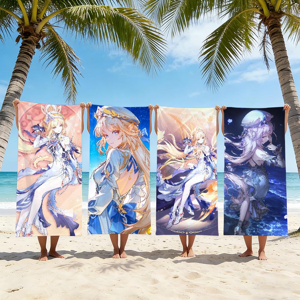 Genshin Nicole Towel Beach Towel Travel Lightweight Skin Friendly for Pool Beach Camping Cruise Summer