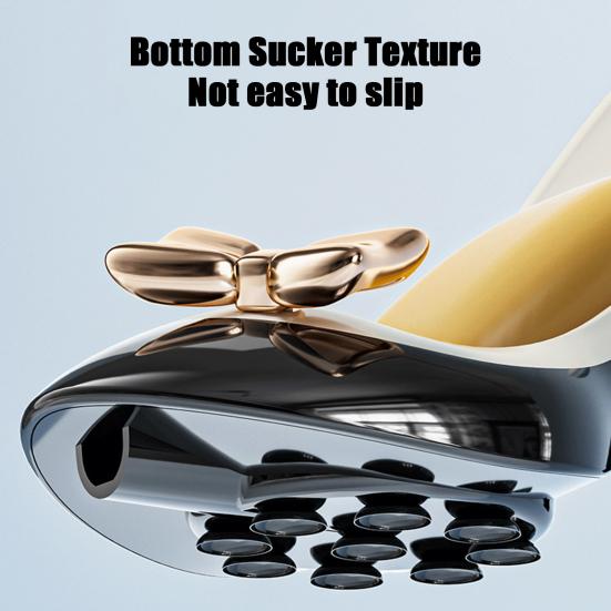 1/2Pcs Soap Box with Convenient Suction Cup High Heels Design Self-Draining Soap Dish Plastic Soap Holder Multi-Functional Organizer