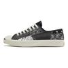Converse Jack Purcell Gold Standard Smiley Cashew Bloem Comfortabel Veelzijdig Lage Canvas Schoenen Unisex Zwart Wit Grijs