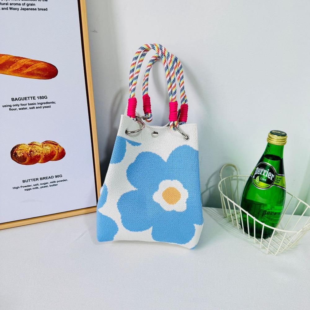 

Універсальна жіноча модна сумочка Квіти В’язані наручні сумки Нова в’язана сумка Bucket Bag у формі метелика style 14