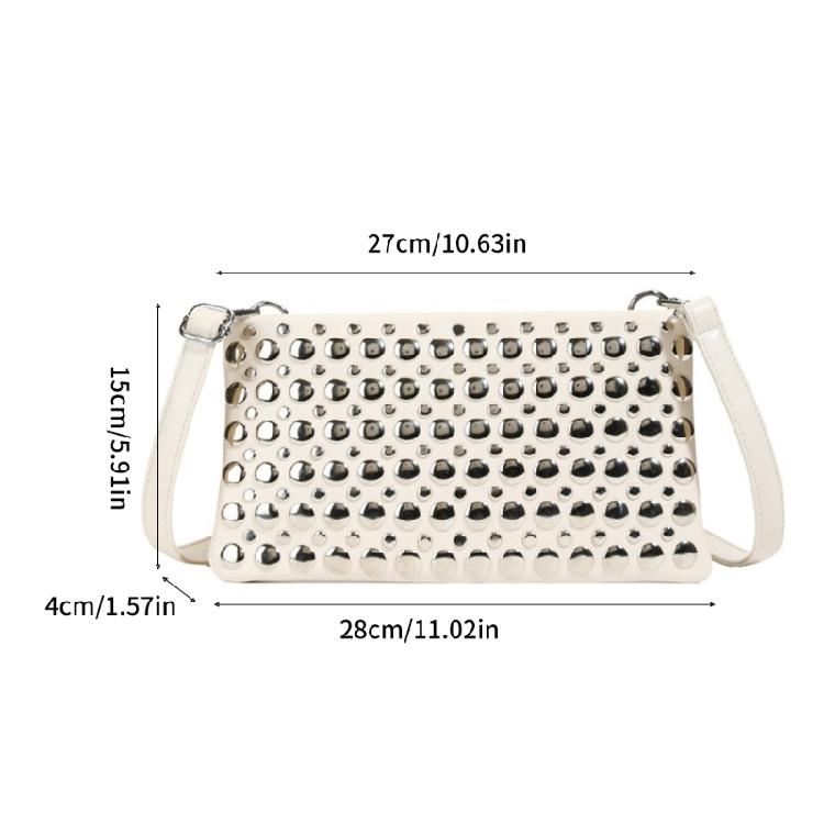 Crossbody Bags for Women Leather Crossbody Purses Punk Rivets Handbags Shoulder Bag Soft Pu Leather Shoulder Bag Gifts