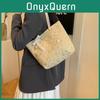 Casual Retro Large Capacity Tote Bag For Summer 2024 Stylish Handheld Design In Khaki And White