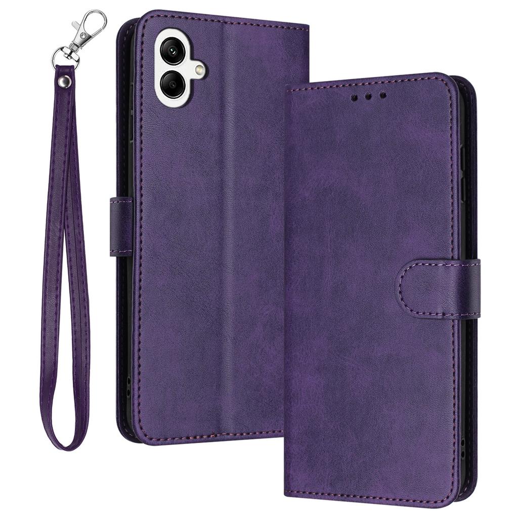For Samsung Galaxy A06 4G Case Flip Stand PU Leather Wallet Phone Cover Calf Texture